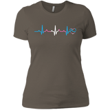 Trans Pride Heartbeat sport T Shirt for women