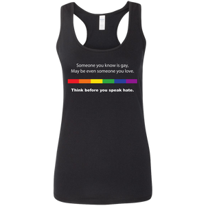 Powerful Gay Pride black  tank top Ever for women