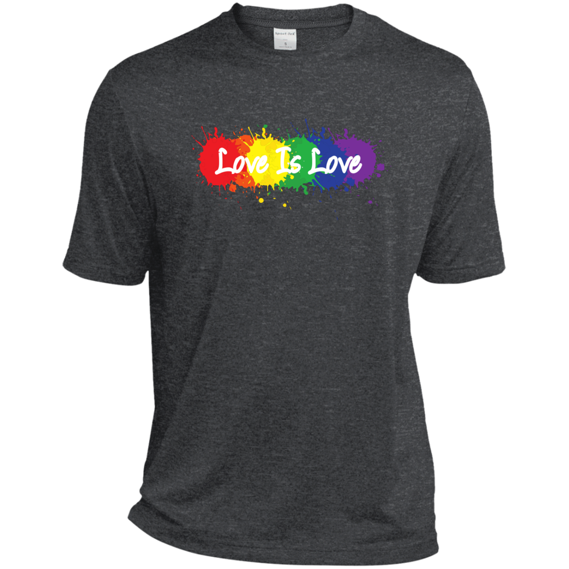  "Love is Love" dark grey T Shirt for men LGBT Pride Equality tshirt for men