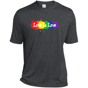  "Love is Love" dark grey T Shirt for men LGBT Pride Equality tshirt for men