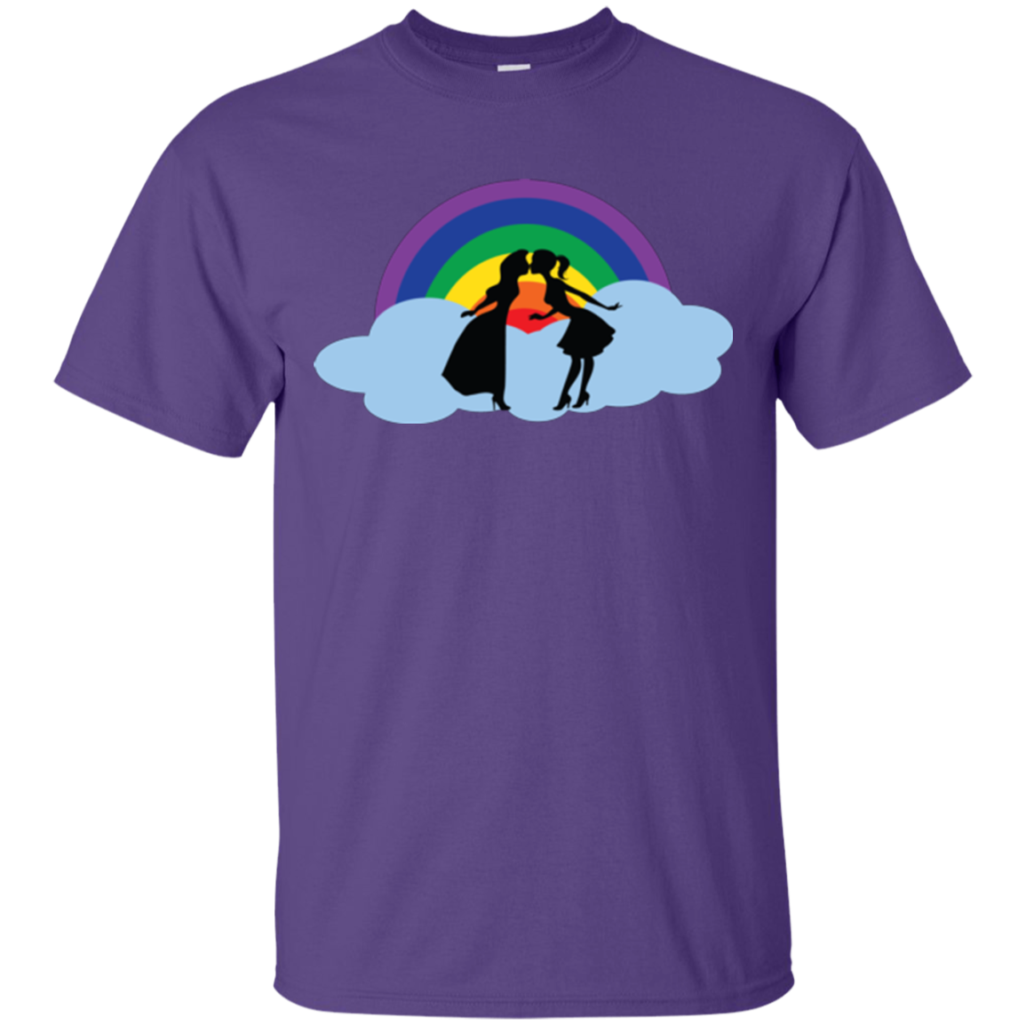 Two Girl Kissing Lesbian Couple Shirt