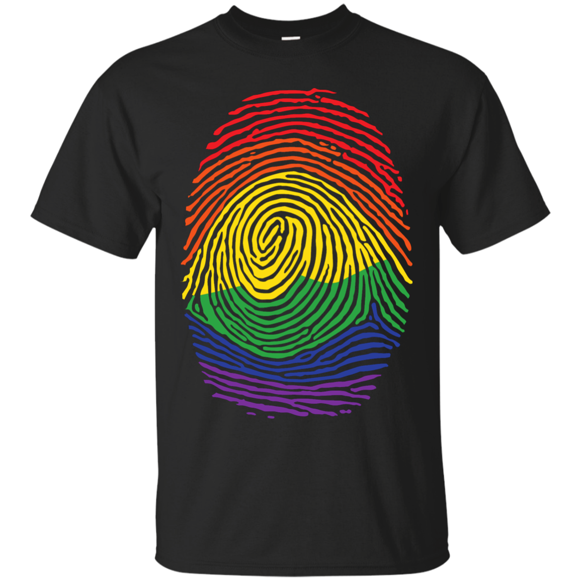 Gay Pride Thumb Print Shirt Rainbow Thumb print men's tshirt
