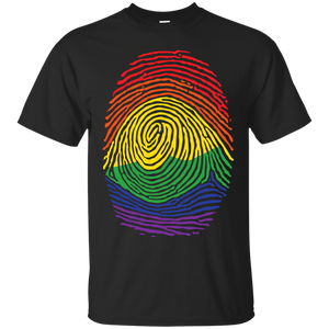 Gay Pride Thumb Print Shirt Rainbow Thumb print men's tshirt