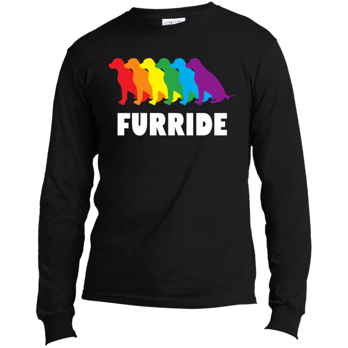 FURRIDE....Pride black long sleeves tshirt for men | pet lover tshirt