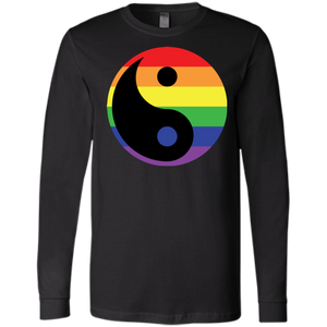 Rainbow Yin Yang Gay Pride Shirt LGBT Pride black full sleeves  mens shirt