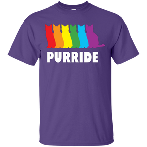PURRIDE....Pride Purple Half sleeves tshirt for men | pet lover tshirt