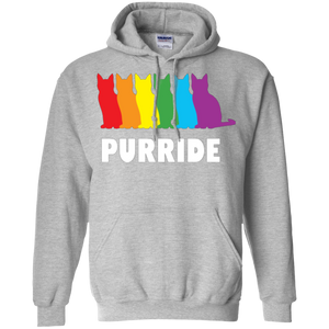 PURRIDE....Pride grey long sleeves hoodie for men & women | pet lover tshirt