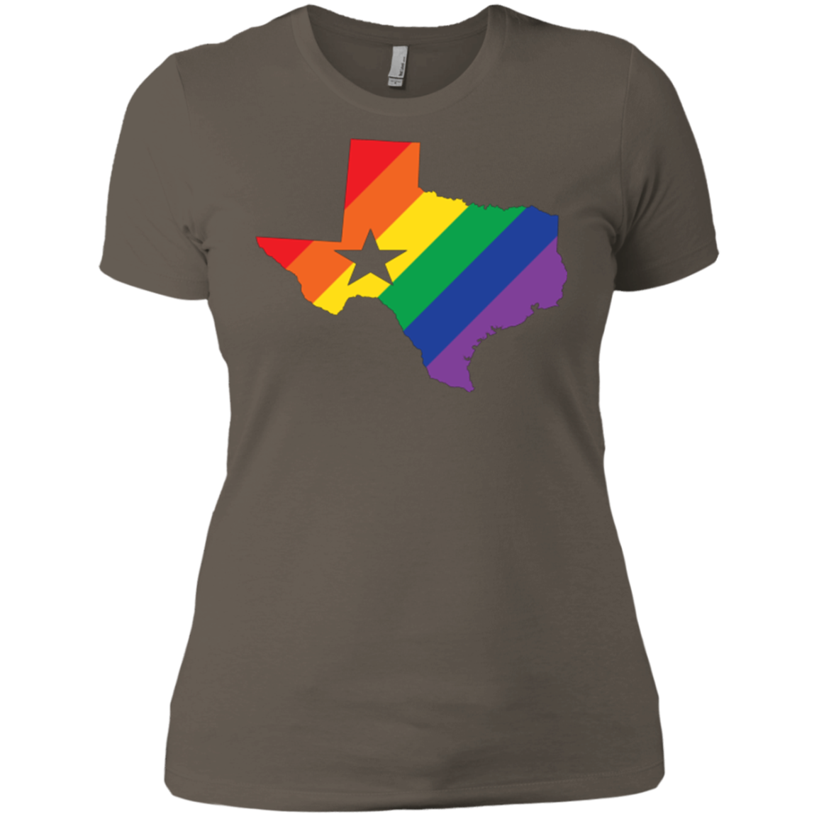 LGBT Pride texas print on women tshirt