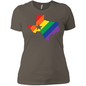 LGBT Pride texas print on women tshirt