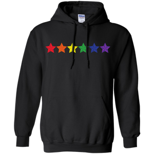 Rainbow Stars LGBT Pride Black hoodie for men & women