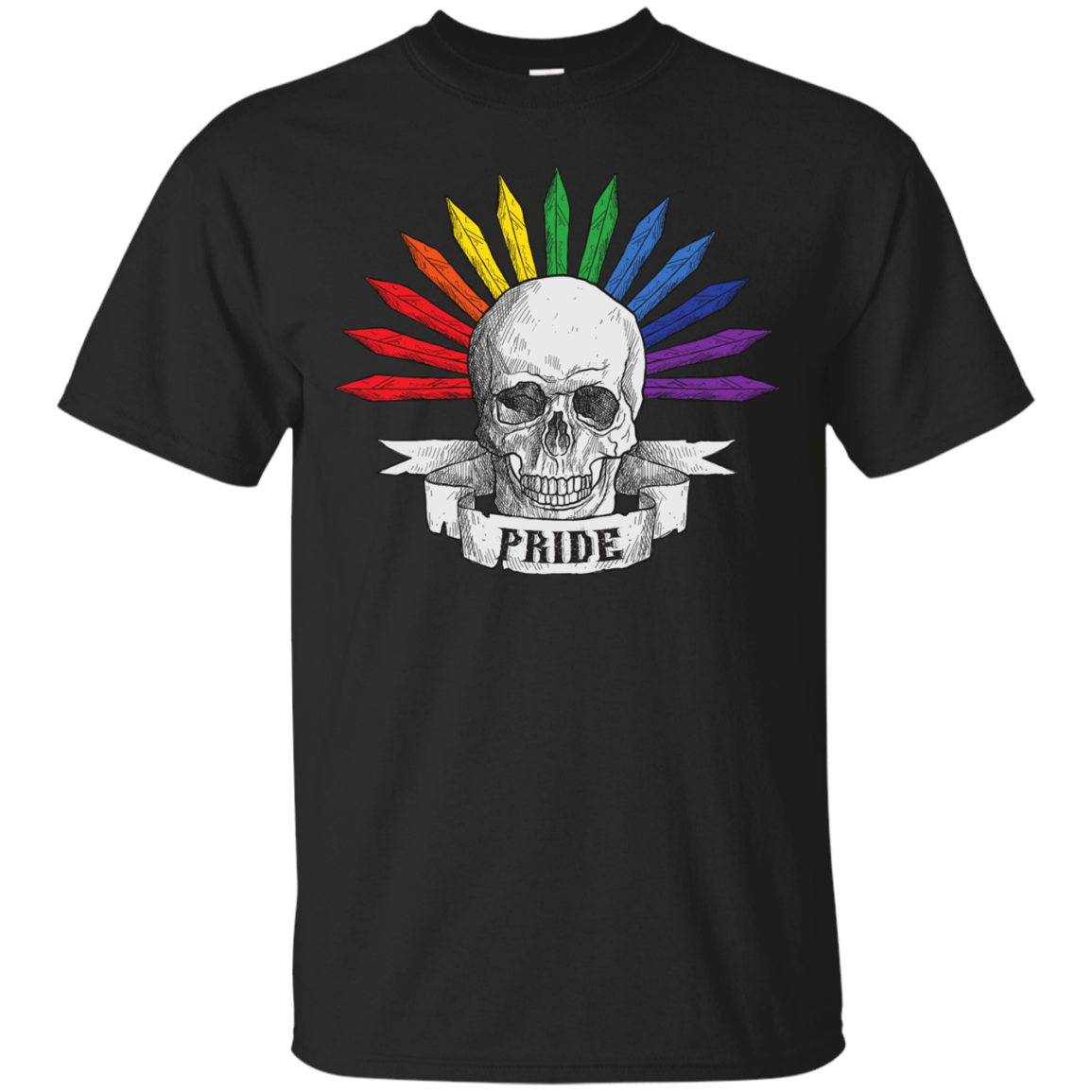 Gay Pride Halloween Skull Shirt