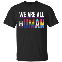 We Are All Human T Shirt, black shirt for men LGBT Pride black t shirt for men