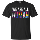 We Are All Human T Shirt, black shirt for men LGBT Pride black t shirt for men