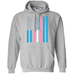 Trans Flag Pride unisex grey hoodie 