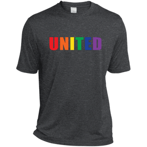 "United" Gay Pride Round Neck dark grey Shirt LGBT Pride Tshirt for Men