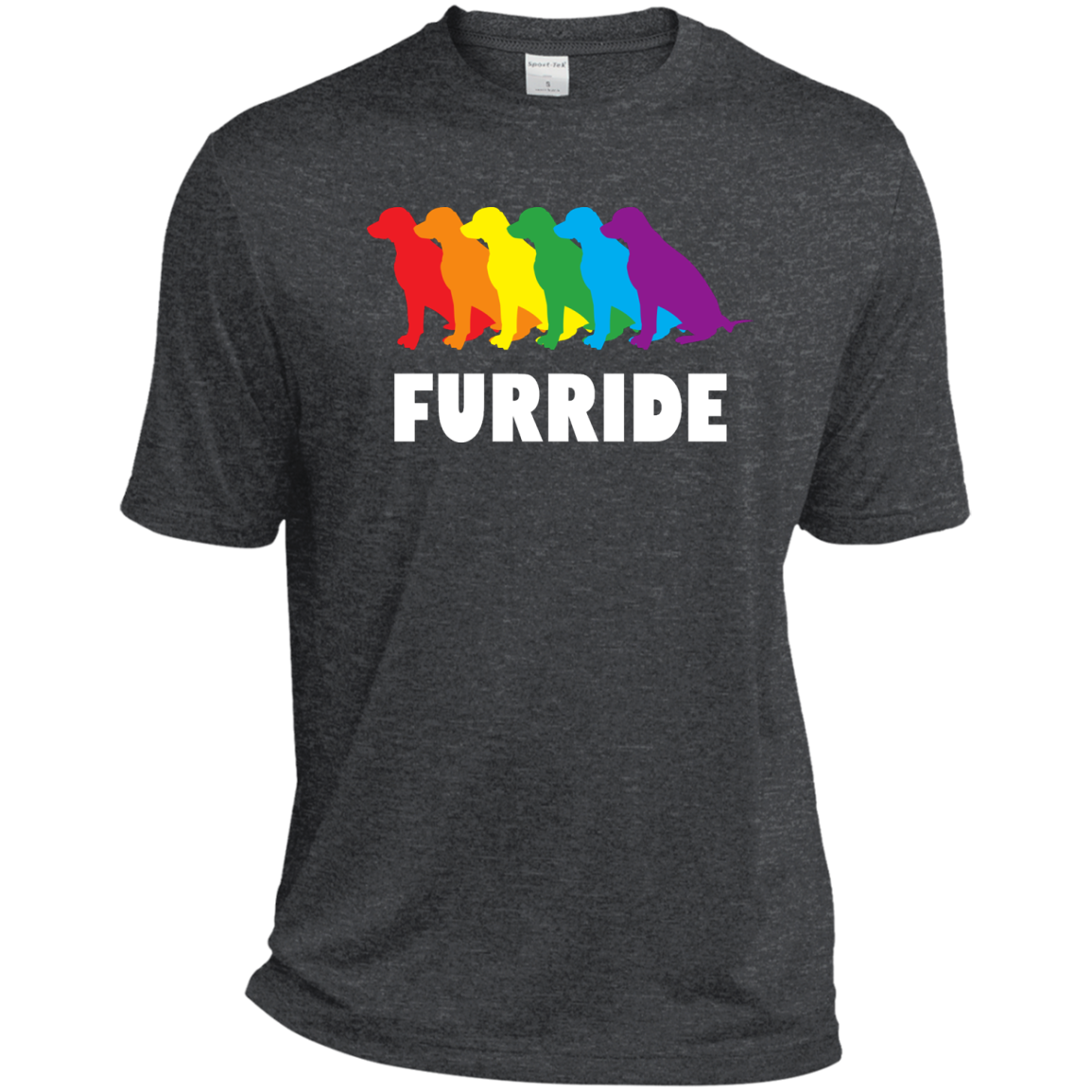 FURRIDE....Pride dark grey tshirt for men | pet lover tshirt