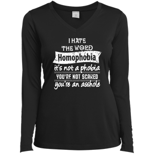 Anti Homophobia LGBT full sleeves Shirt for women Gay pride ultra cotton black tshirt for women