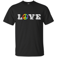 Love Peace Gay Pride black Shirt for men