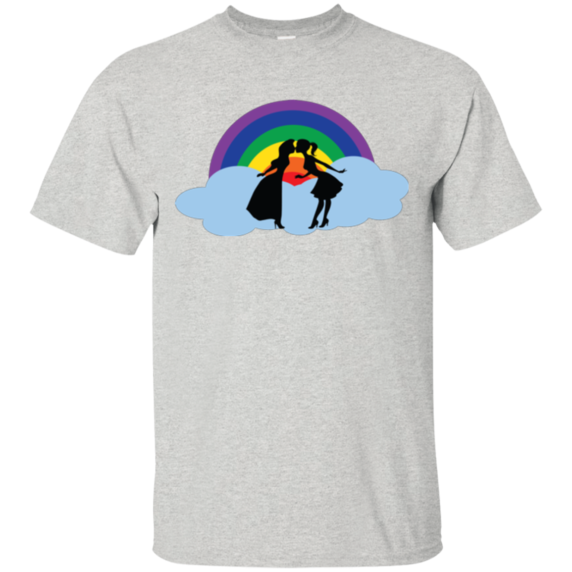 Two Girl Kissing Lesbian Couple Shirt