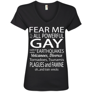 Powerfull gay Gay pride black round neck tshirt for men | half sleeves tshirt | v-neck tshirt for men
