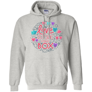Love Outside The Box grey unisex hoodie LGBT Pride grey unisex hoodie
