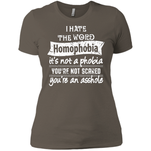 Anti Homophobia LGBT women Shirt Gay pride ultra cotton tshirt for women