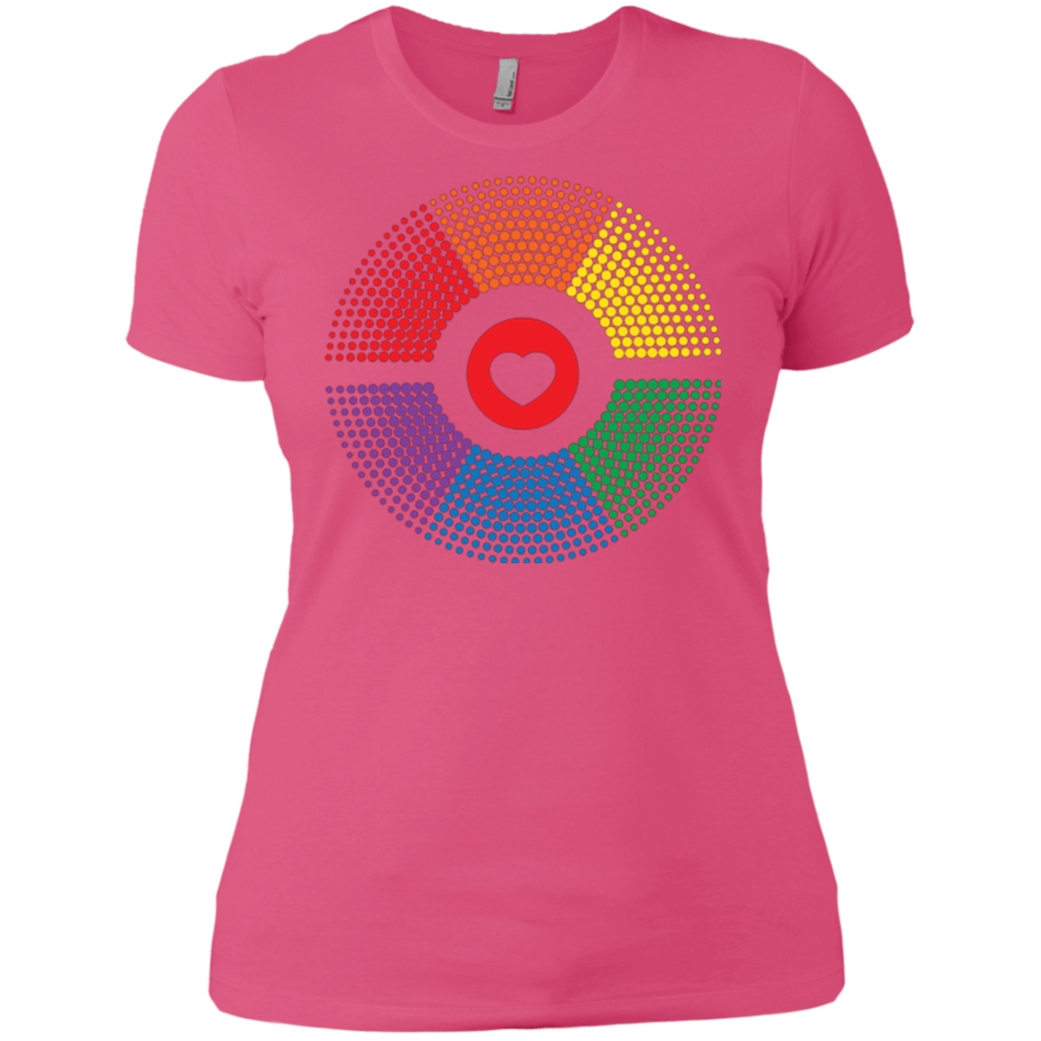 LGBT Pride Vibe pink Shirt for women Gay pride rainbow circle tshirt for women