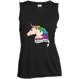 Believe in yourself unicorn black sleeveless tshirt for womens LGBT Pride Believe in yourself womenws sleeveless Tshirt