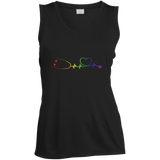 Pride Stethoscope Style sleeveless womens Shirt LGBT Pride Nurse Logo black sleeveless womens Tshirt