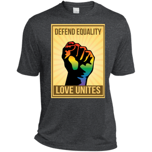 "Defend Equality, Love Unites" Gay Pride T-shirt Round Neck Half Sleeves Digital Print T-shirt