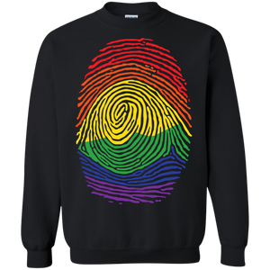 Gay Pride Thumb Print black sweatshirt for men & women Rainbow Thumb print unisex sweatshirt