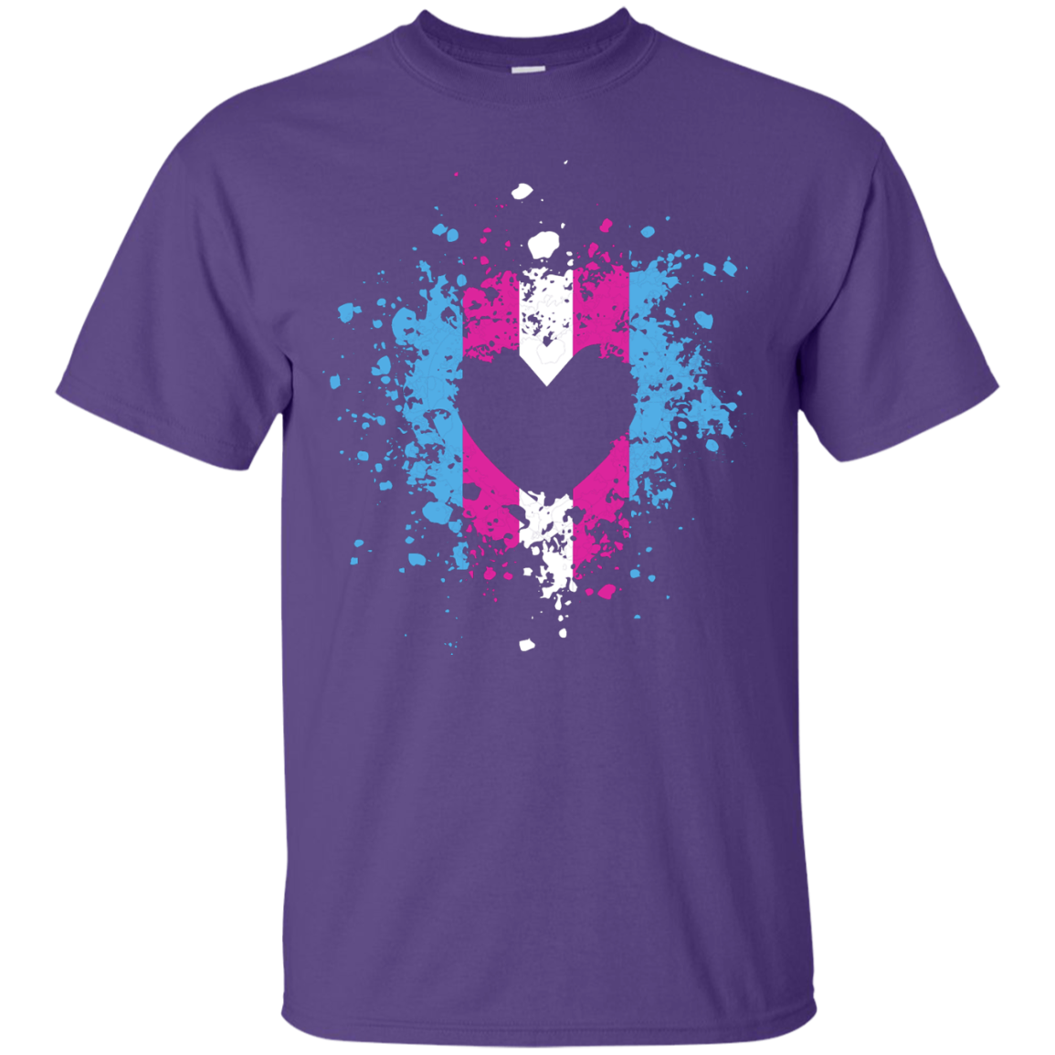 Trans Heart Pride Purple Shirt for Men trans Mens apparel 