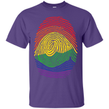 Gay Pride Thumb Print purple half sleeves Shirt Rainbow Thumb print men's tshirt