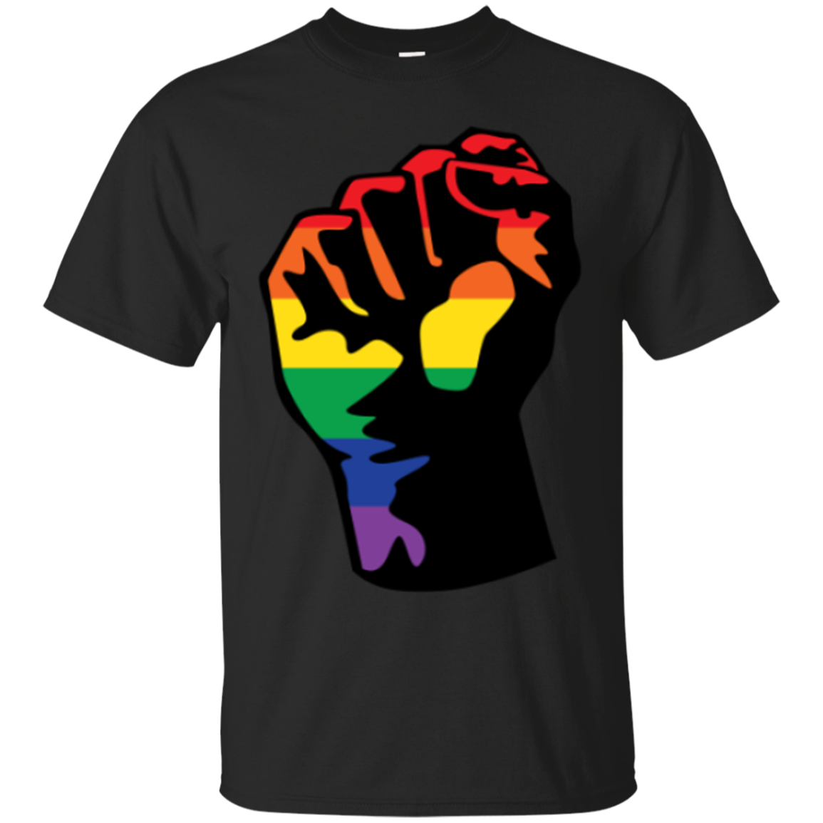 LGBT Pride Unity black T shirt for men