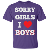 "Sorry Girls, I Love Boys" Gay Black T Shirt for Men