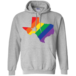 LGBT Pride texas print unisex grey hoodie