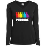 PURRIDE....Pride black full sleeves tshirt for women | pet lover tshirt