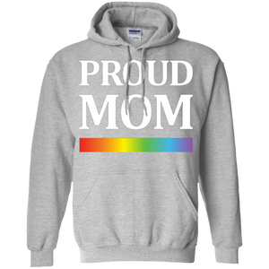 LGBT Pride "Proud Mom" Grey Hoodie For Men & Women