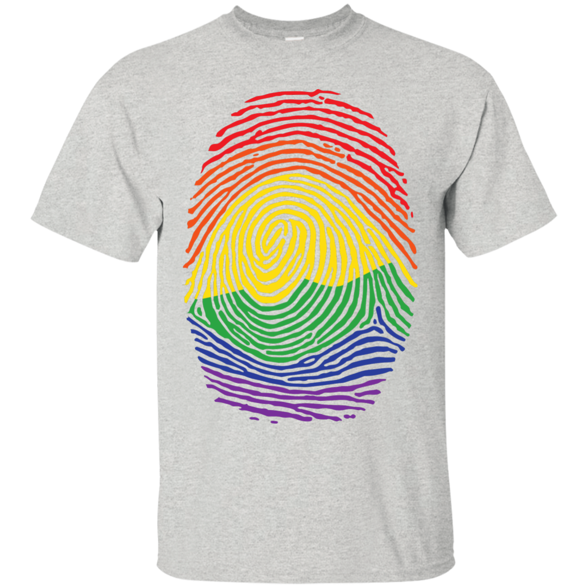 Gay Pride Thumb Print round neck Shirt Rainbow Thumb print men's tshirt