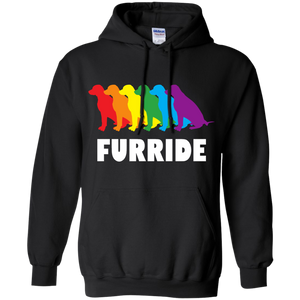 FURRIDE....Pride black long sleeves hoodie for men & women | pet lover hoodie