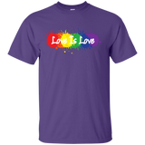  "Love is Love" purple T Shirt for men LGBT Pride Equality tshirt for men