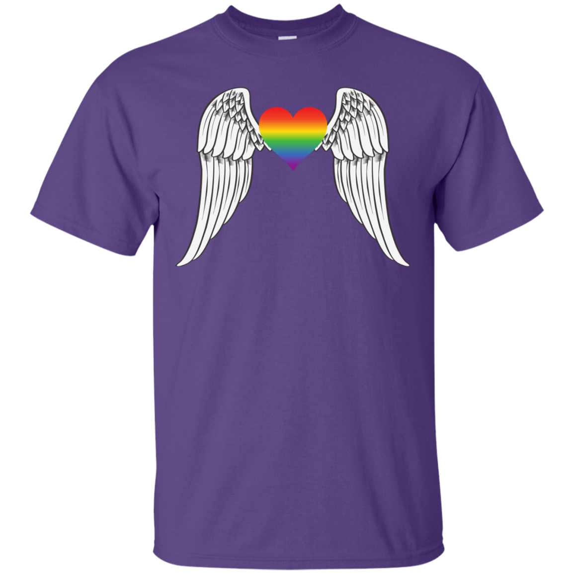 Gay Pride Guardian Angel Shirt LGBT Guardian Angel purple Tshirt for Men's