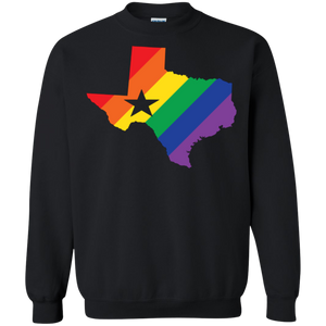 LGBT Pride texas print unisex black sweatshirt
