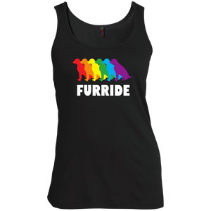 FURRIDE....Pride grey tank top for women | pet lover tank top