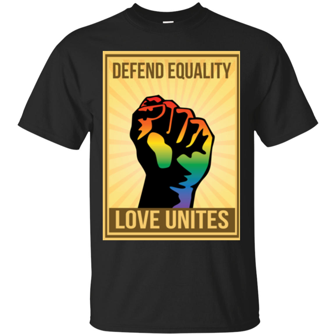 "Defend Equality, Love Unites" Gay Pride T-shirt Gray Color Round Neck Half Sleeves Digital Print T-shirt"Defend Equality, Love Unites" Gay Pride T-shirt Black Color Round Neck Half Sleeves Digital Print T-shirt