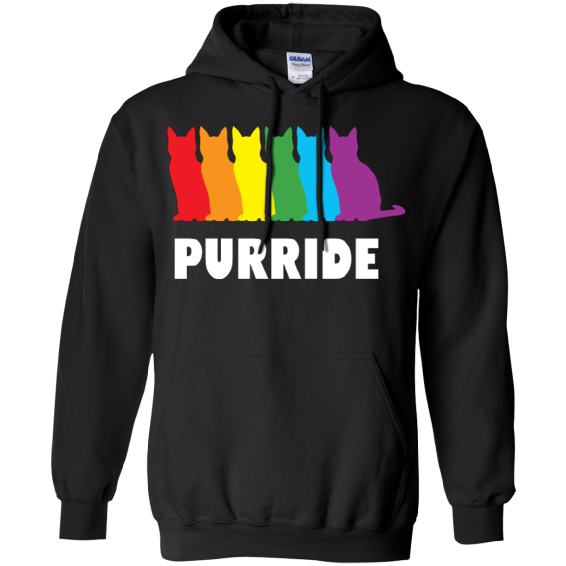 PURRIDE....Pride black long sleeves hoodie for men & women | pet lover hoodie