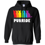 PURRIDE....Pride black long sleeves hoodie for men & women | pet lover hoodie