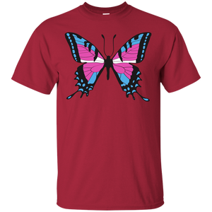 Trans Pride Butterfly red tshirt | Unique Design Trans Pride red Tshirt for men