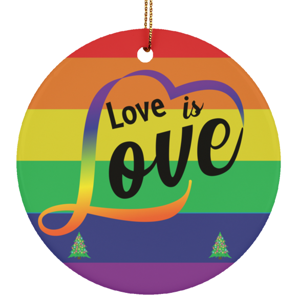 Love Is Love Circle Ornament