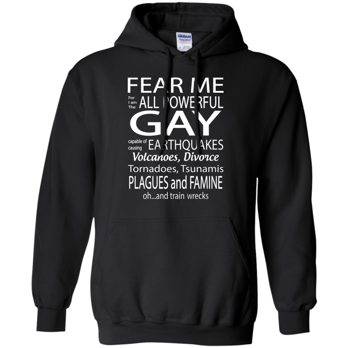 Powerful gay Gay pride black hoodie  for men